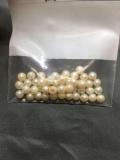 Lot of Round 6mm Approximate Loose White Pearl Beads