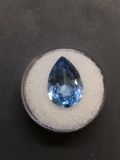 Pear Faceted 16x12mm Loose Blue Topaz Gemstone