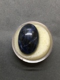 Oval Shaped 22x15mm Loose Blue Sapphire Cabochon Doublet