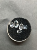 Lot of Five Various Shape & Size Loose Aquamarine Gemstones