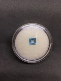 Square Step Faceted 5mm Loose Blue Topaz Gemstone