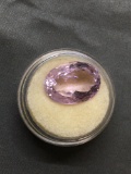 Oval Faceted 16.55x12.33 Loose Pink Amethyst Gemstone