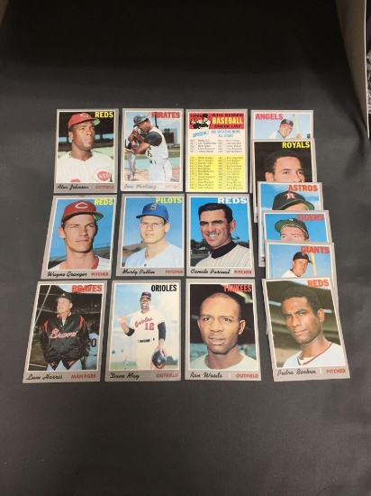 15 Card Lot of 1970 Topps Vintage Baseball Cards from Collection