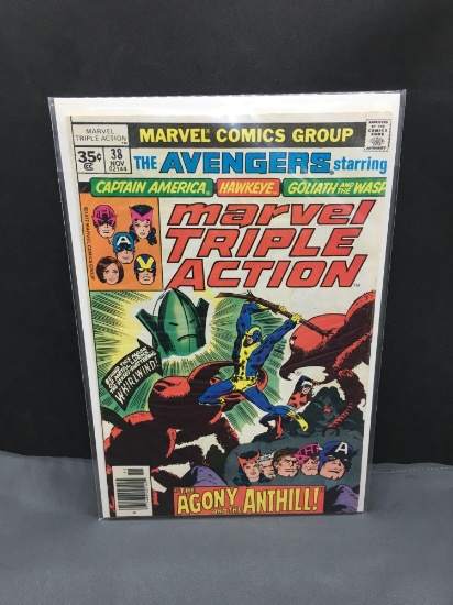 Vintage 1977 Marvel Triple Action Starring the Avengers #38 Comic Book from Collection