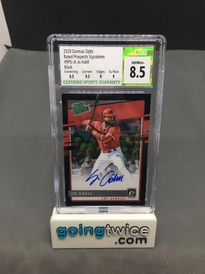 CSG Graded 2020 OPTIC Baseball NM/MINT+ 8.5 AUTO 10 - 29 of 50 JO ADELL BLACK RP AUTO #RPS-JA