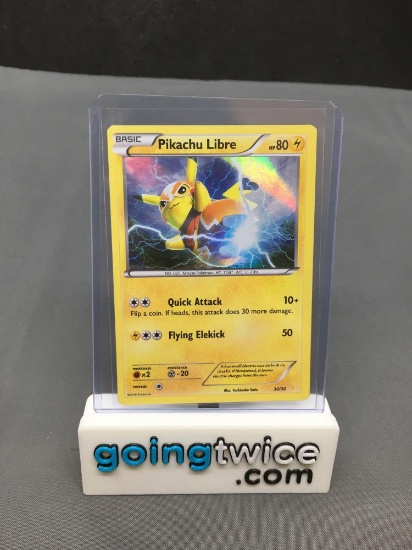 2016 Pokemon XY Trainer Kit #30 PIKACHU LIBRE Holofoil Trading Card