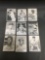 9 Card Lot of 1969 Topps Deckle Edge Vintage Baseball Cards from Collection