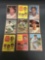 9 Card Lot of 1962 Topps Vintage Baseball Cards from Collection