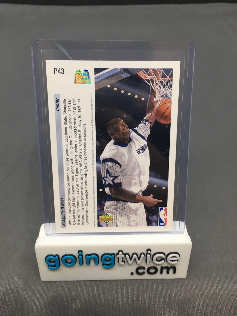 1992-93 Upper Deck McDonalds #P43 SHAQUILLE O'NEAL Magic Lakers ROOKIE Basketball  Card | Online Auctions | Proxibid
