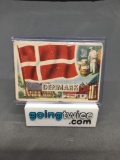 1956 Topps Flags of the World #44 DENMARK Vintage Trading Card