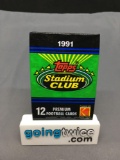 Factory Sealed 1991 Topps STADIUM CLUB FOOTBALL 12 Card Premium Card Hobby Pack
