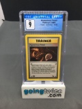 CGC Graded 1999 Pokemon Fossil 1st Edition #62 MYSTERIOUS FOSSIL Trading Card - MINT 9