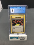 CGC Graded 2000 Pokemon Team Rocket 1st Edition #79 SLEEP Trading Card - MINT 9