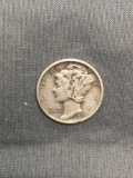 1936-S United States Mercury Silver Dime - 90% Silver Coin from Estate