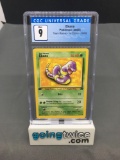 CGC Graded 2000 Pokemon Team Rocket 1st Edition #56 EKANS Trading Card - MINT 9