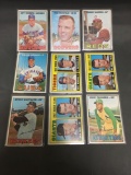 9 Card Lot of 1967 Topps Vintage Baseball Cards from Collection