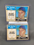 2 Card Lot of 1968 Topps #364 JOE MORGAN Astros All-Star Vintage Baseball Card from Collection
