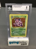 BGS Graded 1999 Pokemon Base Set Shadowless #11 NIDOKING Holofoil Rare Trading Card - NM-MT 8