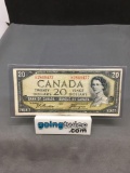 1954 Canada Queen Elizabeth $20 Bill Currency Note from Estate Collection