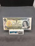 1973 Canada Queen Elizabeth $1 Bill Currency Note from Estate Collection - Uncirculated Condition