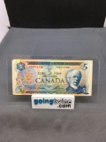 1972 Canada Lawson/Bouey $5 Bill Currency Note from Estate Collection