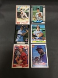 6 Card Lot of HAND SIGNED Autographed Baseball Cards from Huge Autograph Collection