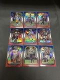 9 Card Lot of Mixed Sports Card PRIZMS and REFRACTORS with Stars and Rookies from Collection