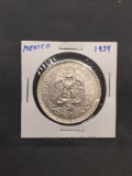 1934 Mexico 1 Peso Silver Foreign World Coin - 72% Silver Coin - .3856 Ounces Actual Silver Weight