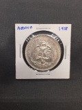 1938 Mexico 1 Peso Silver Foreign World Coin - 72% Silver Coin - .3856 Ounces Actual Silver Weight