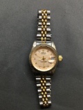 Silver and Gold Toned ROLEX DATEJUST Women's Watch