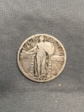 1925 United States Standing Liberty Silver Quarter - 90% Silver Coin from Estate