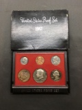 1982 United States Mint Uncirculated Proof Coin Set in Case