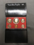 1973 United States Mint Uncirculated Proof Coin Set in Case