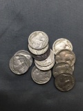 14 Count Lot of 1936 Buffalo Nickles From Estate