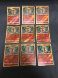 9 Card Lot of Reverse Holofoil Burning Shadows #18 CHARMANDER Trading Cards
