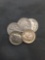 5 Count Lot of United States Roosevelt Dimes - 90% Silver Coins From Estate