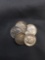 5 Count Lot of United States Roosevelt Dimes - 90% Silver Coins From Estate