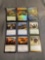 9 Card Lot of Magic the Gathering GOLD SYMBOL Rares and Foil Trading Cards from Binder Collection
