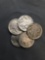 5 Count Lot of United States Buffalo Nickels Full Date - 90% Silver Coins from Estate