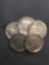 5 Count Lot of United States Buffalo Nickels Full Date - 90% Silver Coins from Estate
