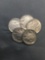 5 Count Lot of United States Buffalo Nickels Full Date - 90% Silver Coins from Estate