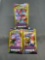 3 Count Lot of Factory Sealed Pokemon UNIFIED MINDS 3 Card Booster Packs from Retail Box