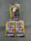 3 Count Lot of Factory Sealed Pokemon UNIFIED MINDS 3 Card Booster Packs from Retail Box