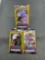 3 Count Lot of Factory Sealed Pokemon UNIFIED MINDS 3 Card Booster Packs from Retail Box