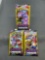 3 Count Lot of Factory Sealed Pokemon UNIFIED MINDS 3 Card Booster Packs from Retail Box