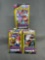 3 Count Lot of Factory Sealed Pokemon UNIFIED MINDS 3 Card Booster Packs from Retail Box