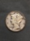 1929 United States Mercury Silver Dime - 90% Silver Coin from Estate