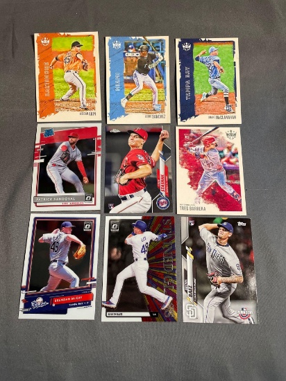 9 Card Lot of BASEBALL ROOKIE CARDS - Mostly Newer Sets - STARS & FUTURE STARS!!