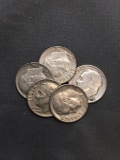 5 Count Lot of United States Roosevelt Dimes - 90% Silver Coins From Estate