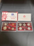 1999 United States Mint Proof Silver Coin Set in Original Case